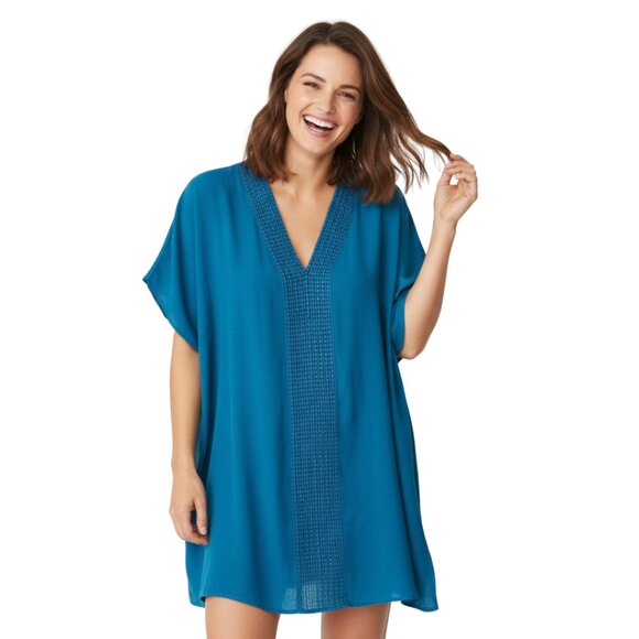 Time And Tru Shirt - Beach Cover Up, Blouse, Dress, Kaftan - 1X New Without Tag - Picture 1 of 6